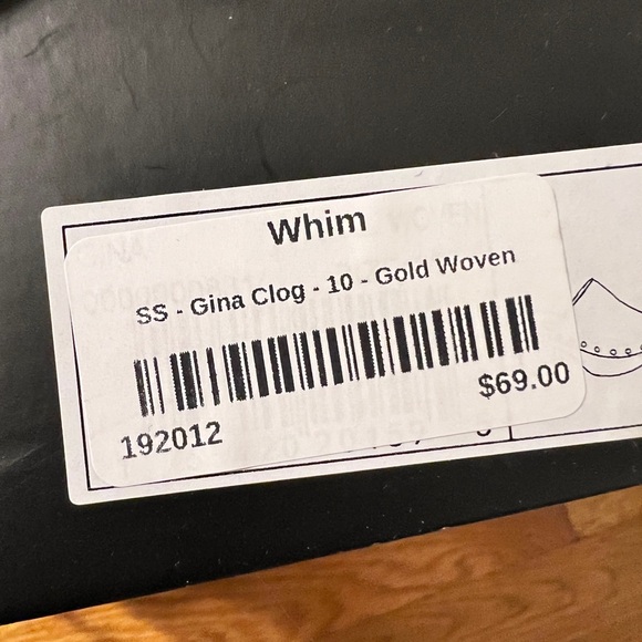 ShuShop Gina Nude Platform Clog Sandal in Gold Woven - Picture 5 of 6